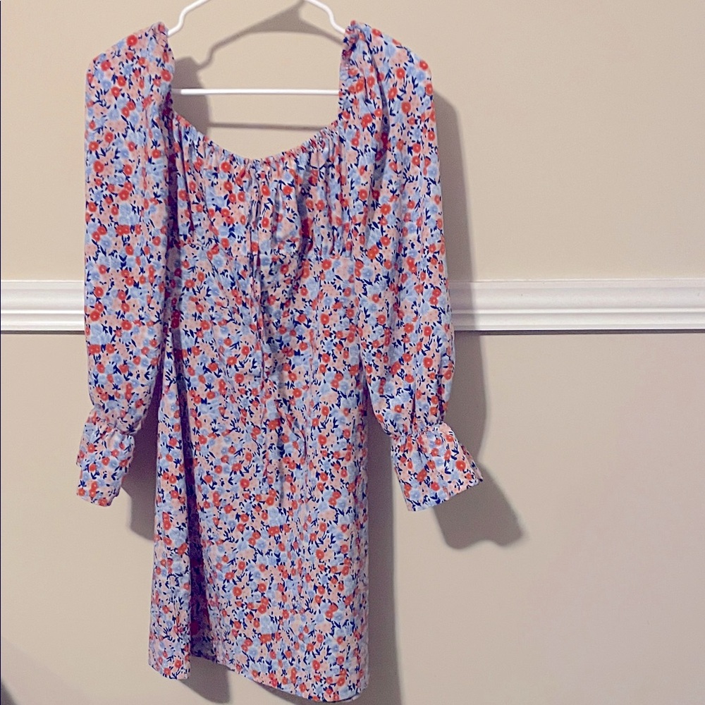 Simply Southern Multicolor Floral Long Sleeve Dress